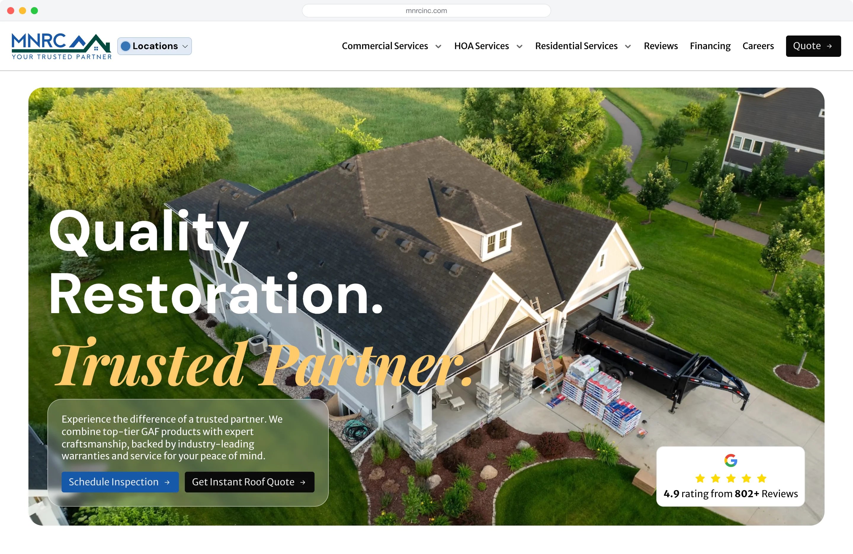 MNRC website project preview