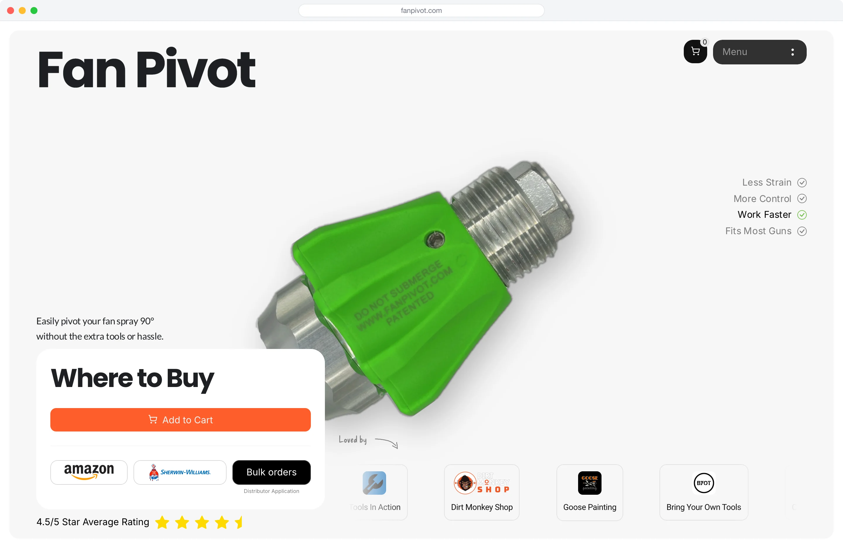 Fan Pivot website project preview