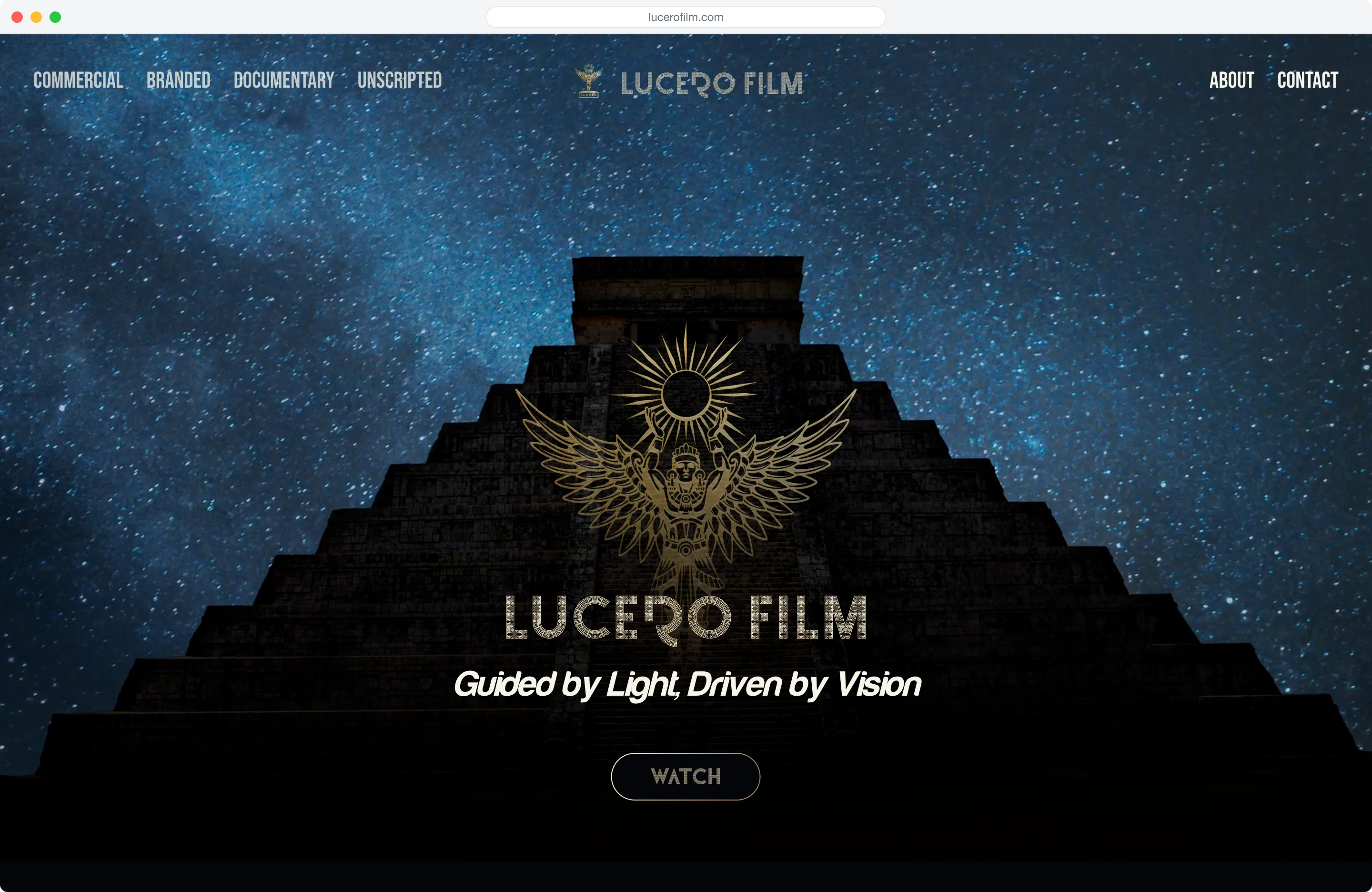 Lucero Film website project preview