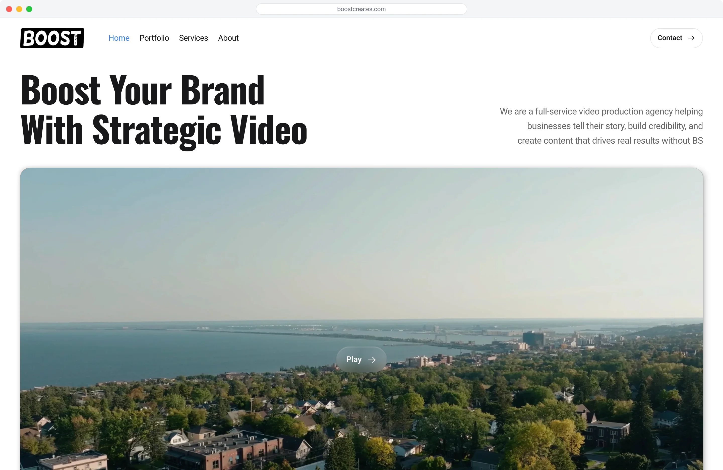Boost Creates website project preview