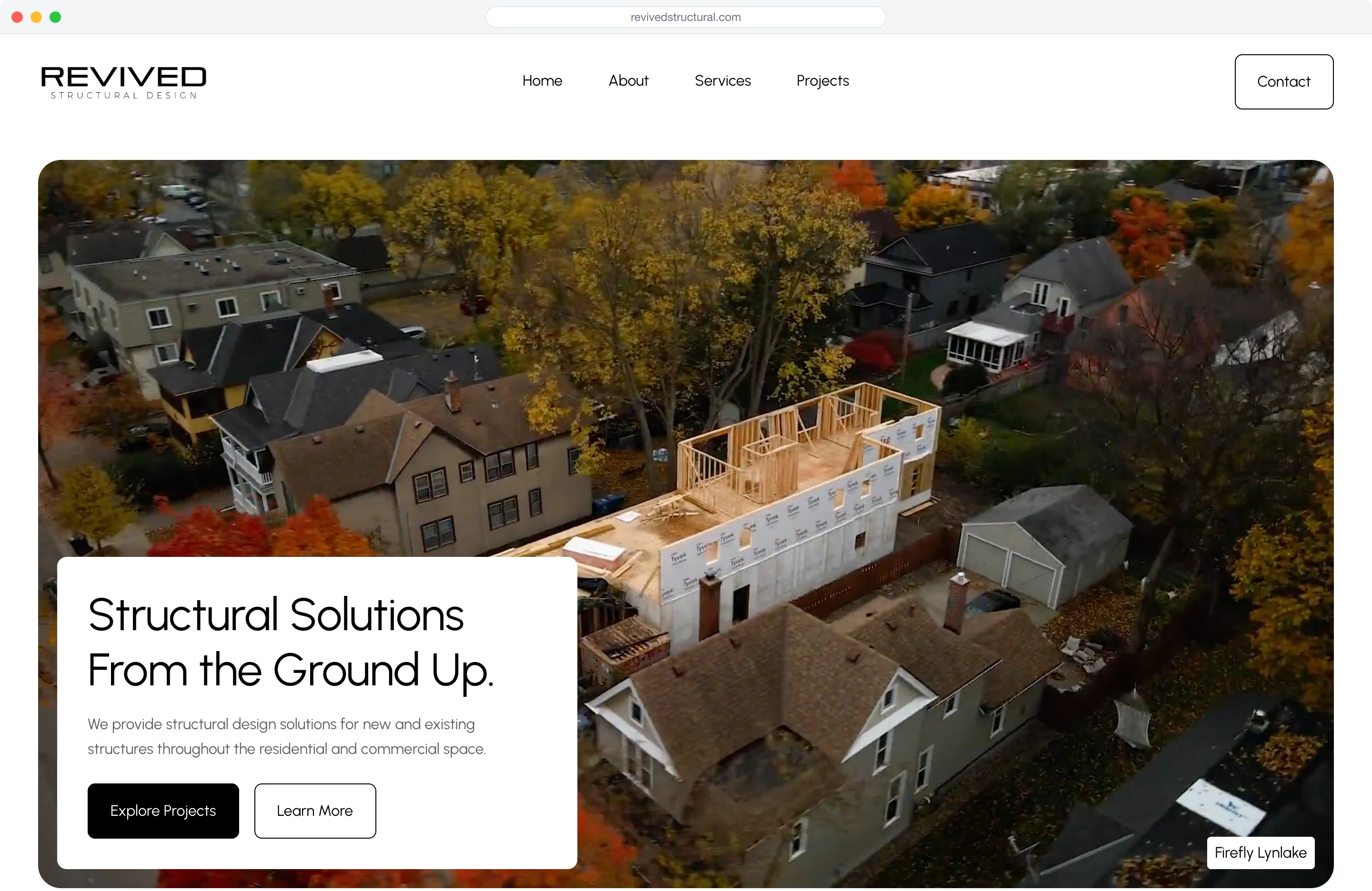 Revived Structural website project preview