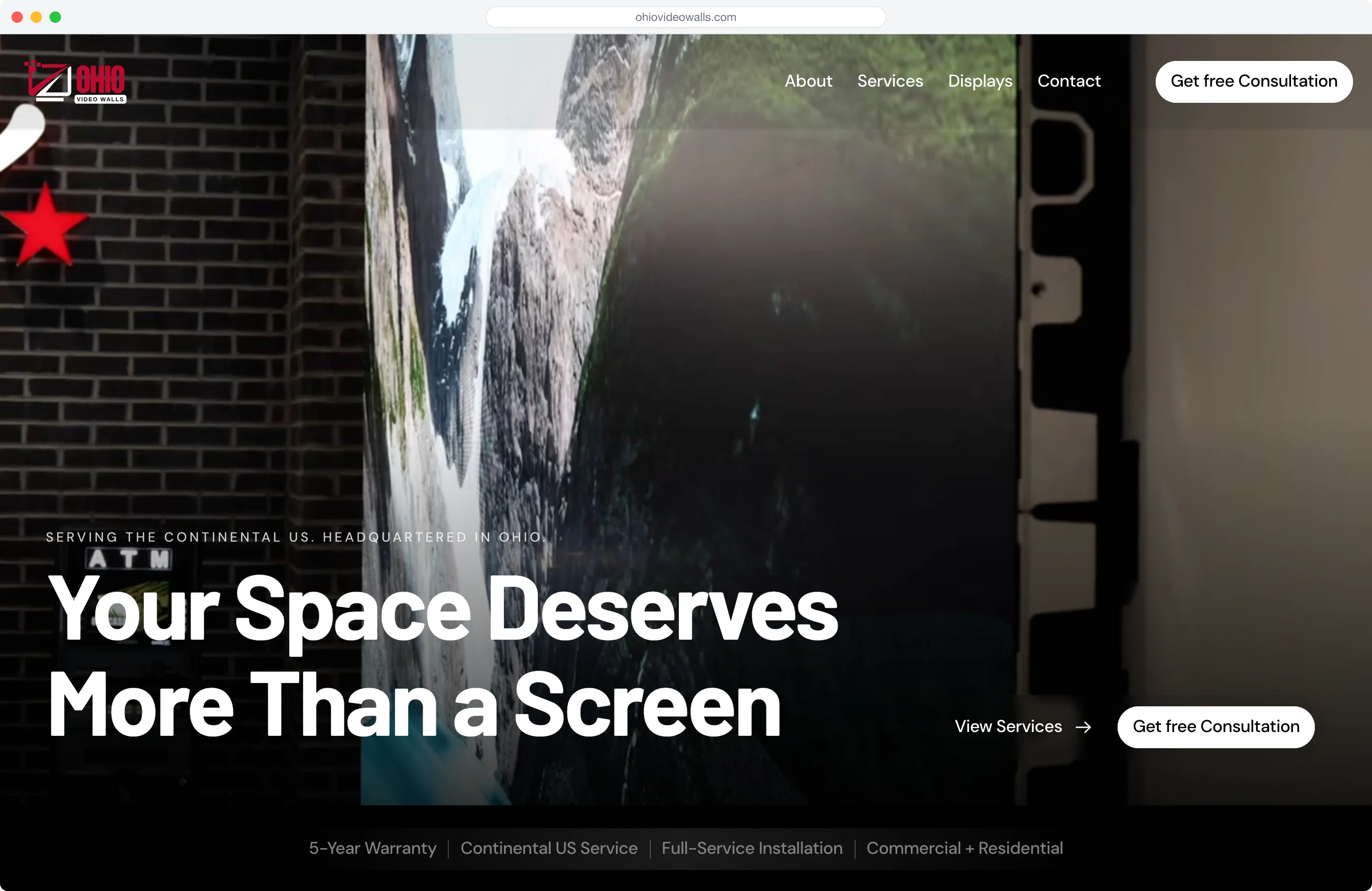 Ohio Video Walls website project preview