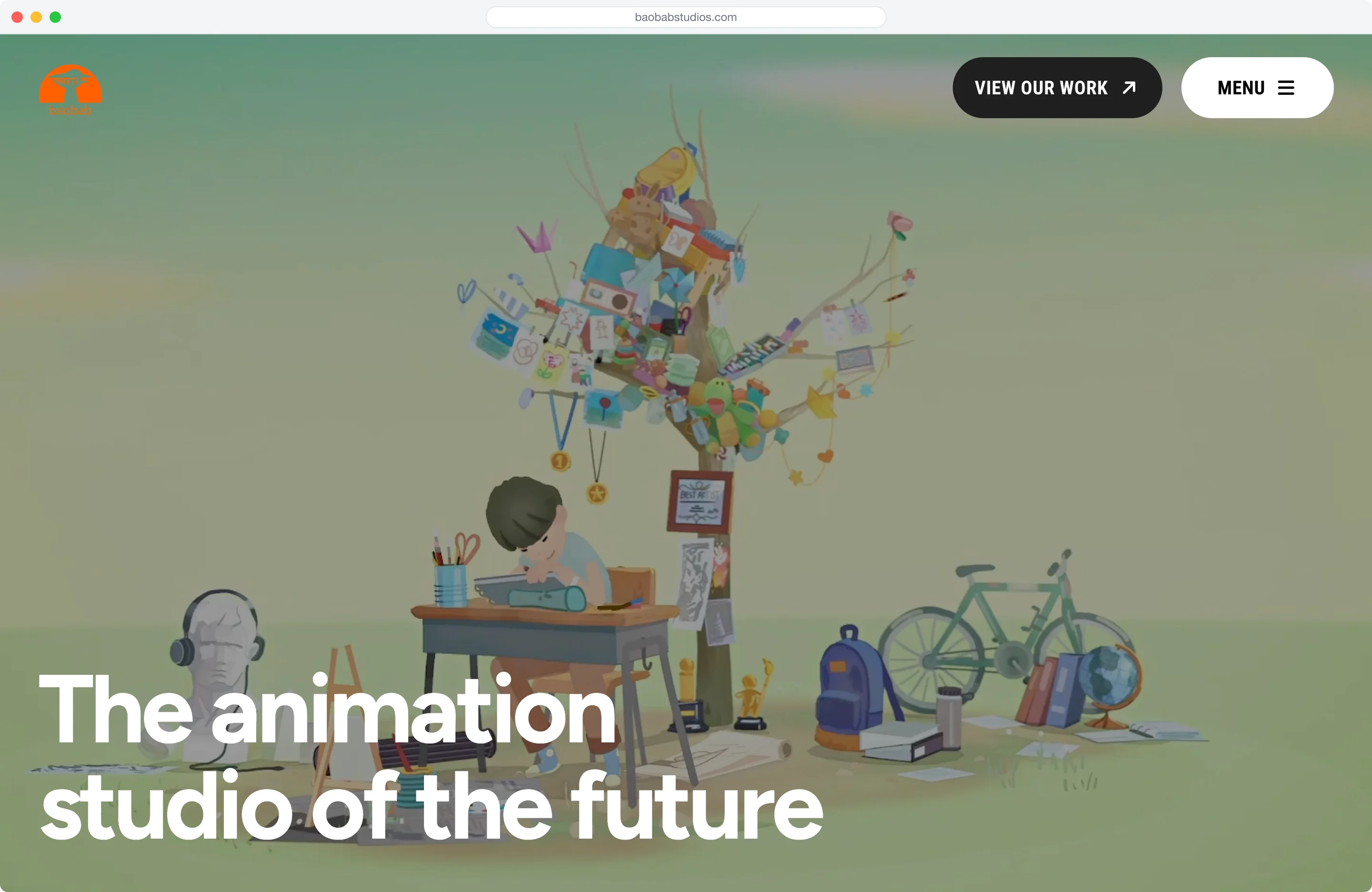 Baobab Studios website project preview