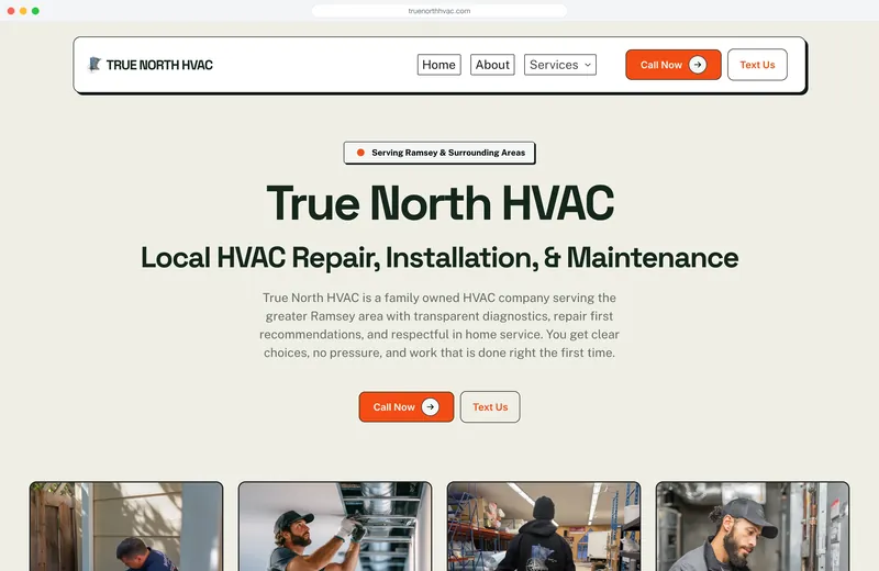 True North HVAC website