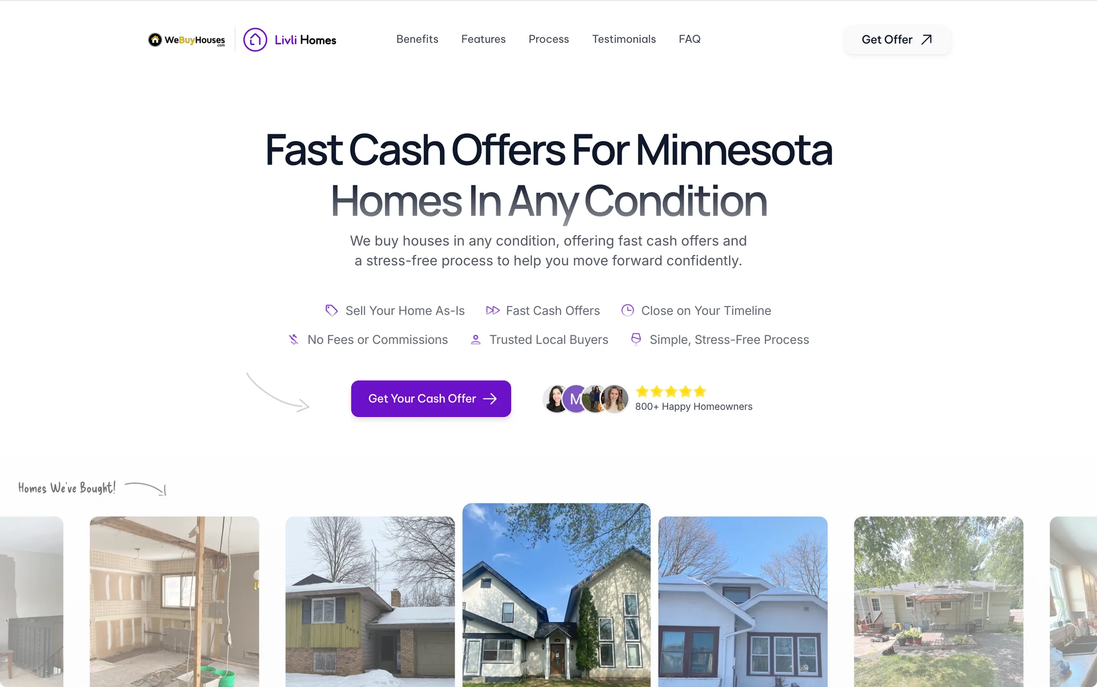 The Livli Homes website